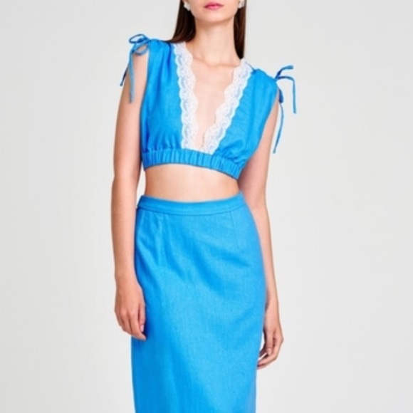 New Wayf Lace Crop Top - Picture 2 of 12